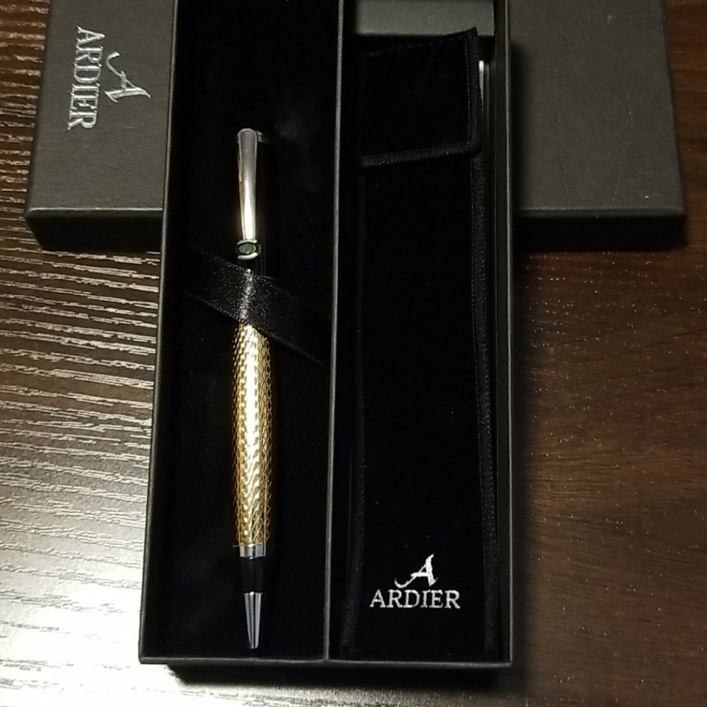 Ardier Twist Ball Point Pen w/semi precious stone